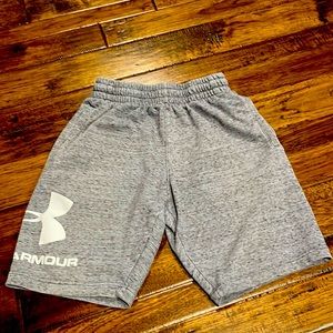Men's Under Armour UA Heatgear Shorts Grey White  Sz small Style: 1351838